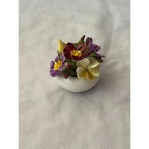 Aynsley England Hand Modelled Floral Bouquet Bone China Mini Figurine